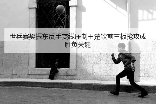 世乒赛樊振东反手变线压制王楚钦前三板抢攻成胜负关键